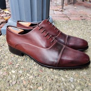Paul Evans Cagney Brown Cap Toe Oxfords
